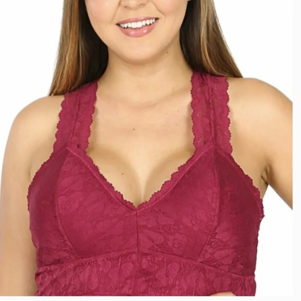 Eggplant purple PLUS SIZE BRALETTE - Picture 2 of 4